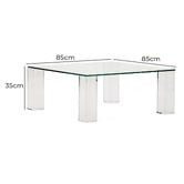 Linea Furniture Chauncey Glass Side Table