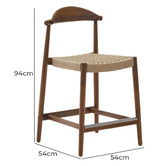 Linea Furniture 62cm Ramona Acacia Wood Outdoor Bar Stools