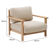 Linea Furniture Adleigh Teak Wood Outdoor Armchair