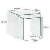 Linea Furniture 2 Piece Roscoe Nesting Side Table Set