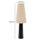 Linea Furniture Garner Steel Linen Floor Lamp