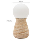 Linea Furniture Niamh Travertine Table Lamp