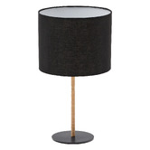 Linea Furniture Louis Rattan &amp; Steel Table Lamp