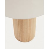 Linea Furniture Lillian Rubberwood Floor Lamp