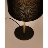 Linea Furniture Louis Rattan &amp; Steel Table Lamp