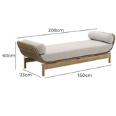 Linea Furniture Dalfred Acacia Wood Outdoor Daybed