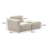 Linea Furniture Addison Corner Armchair &amp; Ottoman Set