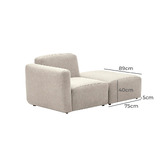 Linea Furniture Addison Corner Armchair &amp; Ottoman Set
