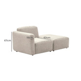 Linea Furniture Addison Corner Armchair &amp; Ottoman Set