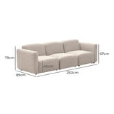 Linea Furniture Addison 3 Seater Modular Sofa