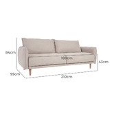 Linea Furniture Sylvie 3 Seater Sofa