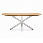 Linea Furniture 200cm Argo Oval Acacia Wood Dining Table
