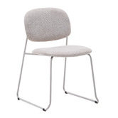 Linea Furniture Haven Chenille Armless Dining Chairs