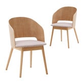 Linea Furniture Shelton Rubberwood Dining Chairs