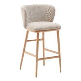 Linea Furniture 65cm Collins Chenille Bar Stools