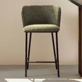 Linea Furniture 65cm Zoe Chenille Bar Stool