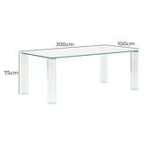 Linea Furniture Amelia Glass Dining Table