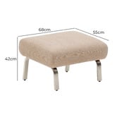Linea Furniture Olivia Chenille Footstool