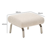 Linea Furniture Olivia Chenille Footstool