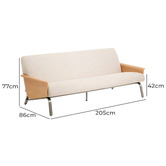 Linea Furniture Olivia 3 Seater Chenille Sofa