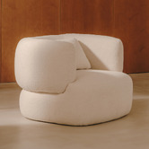 Linea Furniture Cream Penelope Boucle Armchair