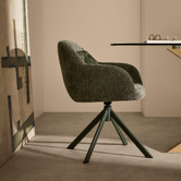Linea Furniture Meriden Chenille Swivel Armchair
