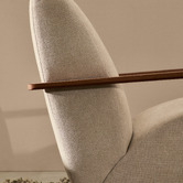 Linea Furniture Seymour Chenille Swivel Armchair