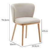 Linea Furniture Collins Chenille Dining Chairs