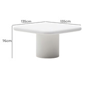 Linea Furniture Augusta Cement Outdoor Dining Table