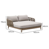 Linea Furniture Evans Acacia Wood Outdoor Daybed