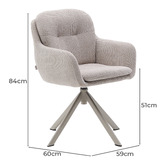 Linea Furniture Seymour Chenille Swivel Armchair