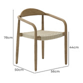 Linea Furniture Windsor Acacia Wood Outdoor Dining Chairs