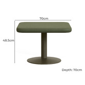 Linea Furniture Claire Square Outdoor Side Table