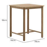 Linea Furniture Soren Square Acacia Wood Outdoor Bar Table