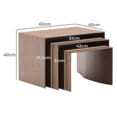 Linea Furniture 3 Piece Leander Nesting Side Table Set