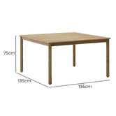 Linea Furniture Soren Square Acacia Wood Outdoor Dining Table
