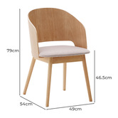 Linea Furniture Shelton Rubberwood Dining Chairs