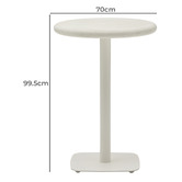Linea Furniture Brea Round Cement Outdoor Bar Table