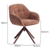 Linea Furniture Meriden Chenille Swivel Armchair