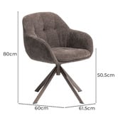 Linea Furniture Meriden Chenille Swivel Armchair