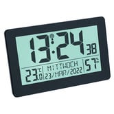 ATW Australia Black Radio Controlled Digital Clock with Room Climate Display