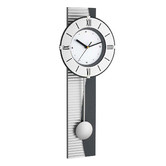 ATW Australia 58.2cm Silver Bangun Pendulum Wall Clock