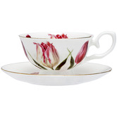 Ashdene 2 Piece Tulip Floral Symphony Teacup &amp; Saucer Set
