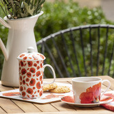 Ashdene Red Poppies 250ml Teacup &amp; Saucer