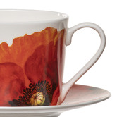 Ashdene Red Poppies 250ml Teacup &amp; Saucer