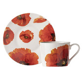 Ashdene Red Poppies 250ml Teacup &amp; Saucer