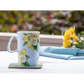 Ashdene Citrus Blooms 350ml New Bone China Mugs