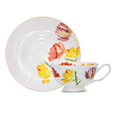Ashdene 2 Piece Botanical Symphony Parrot Tulip Cup &amp; Saucer Set