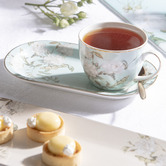 Ashdene 2 Piece Mint Elegant Rose 440ml Mug &amp; Plate Set