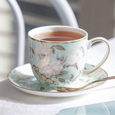 Ashdene Mint Elegant Rose 310ml Teacup &amp; Saucer